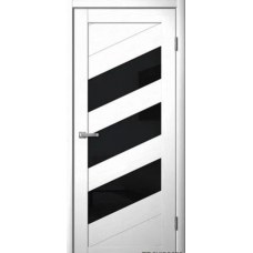 Дверь межкомнатная Сибирь Профиль Ла Стелла 216 Макиато, стекло черное